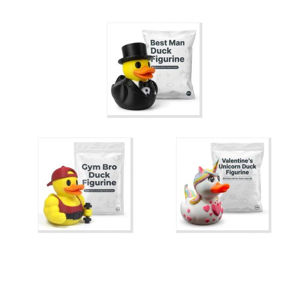 Lot de figurines de canards mignons