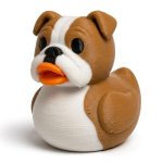 English Bulldog Duck Collectible Figurine - Unique Desk Decor for Adults – 3D Printed in Canada