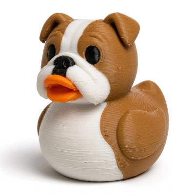 English Bulldog Duck Collectible Figurine - Unique Desk Decor for Adults – 3D Printed in Canada