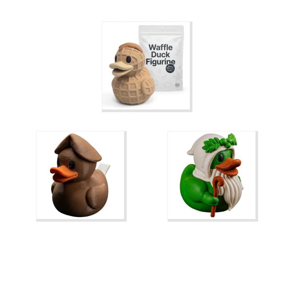 Lot de figurines de canards gaufre