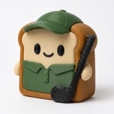Golfer Toast Collectible Figurine - Unique Desk Decor for Adults – 3D Printed in Canada