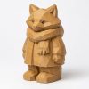 Wood Carved Fox Figurine