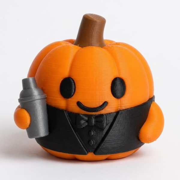Bartender Pumpkin Figurine
