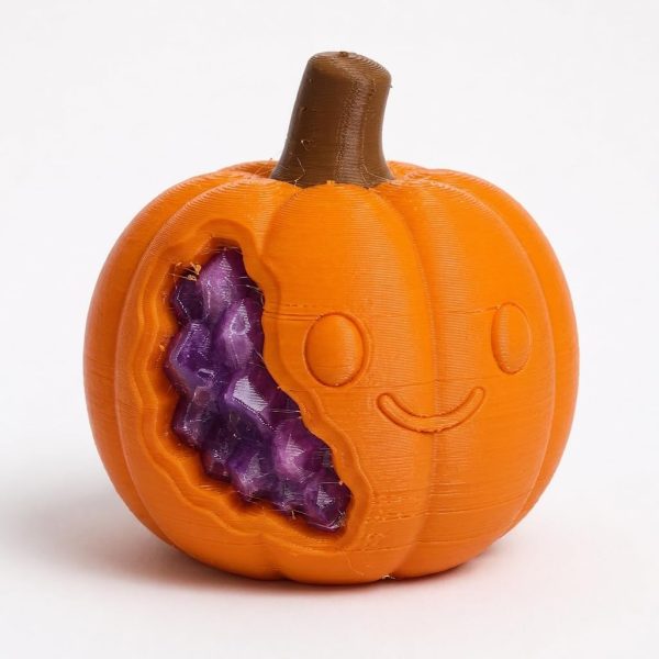Geode Pumpkin Figurine