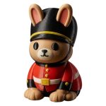 British Royal Guard Bunny in Red Uniform with Tall Black Bearskin Hat 3D Printed Collectible Figurine | London Rabbit Decor - 3D Printed in Canada
