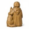 Figurine de la complicité sculptée façon bois