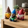 Ensemble de figurines de gnomes rigolos