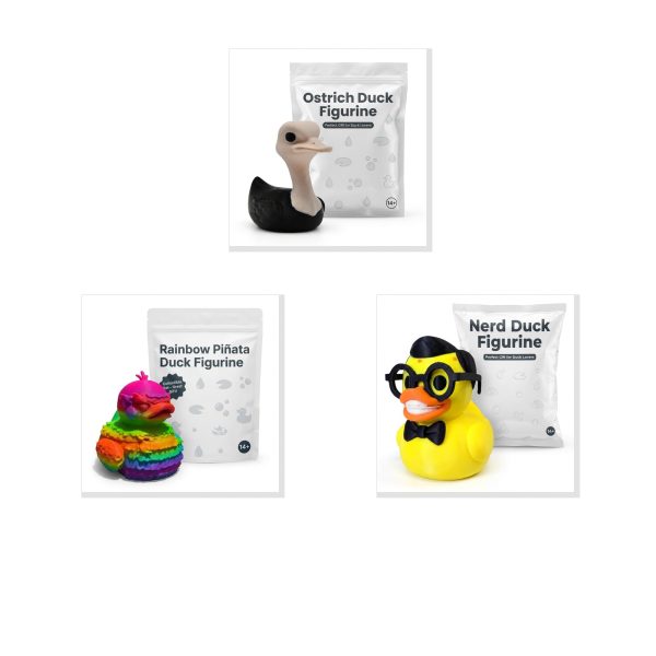 Colorful Duck Figurine Set