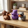 Lot de canards animaux écureuil et hippopotame