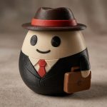 Portfolio Manager Eggling Collectible Figurine - Unique Desk Decor for Adults – 3D Printed in Canada