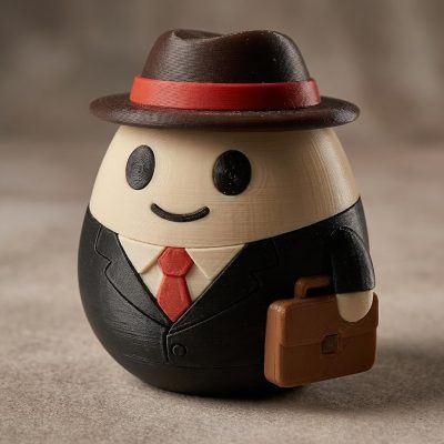 Portfolio Manager Eggling Collectible Figurine - Unique Desk Decor for Adults – 3D Printed in Canada