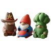 Trio de figurines de gnomes de collection variées