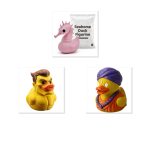 Duck Variety Collectible Figurine Bundle of 3 - Seahorse Duck, Chad Guru - Quirky & Unique Adult Desk Decor - 3D Printed in Canada