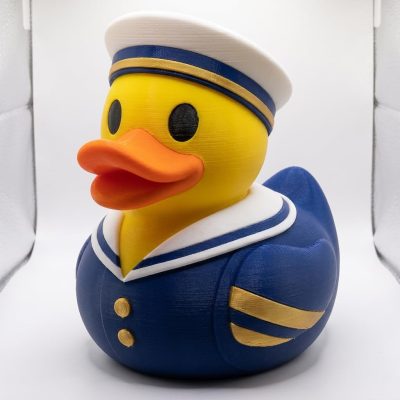 Navy Duck Collectible Figurine - Unique Desk Decor for Adults – 3D Printed in Canada