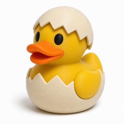 Cracked Shell Duck Collectible Figurine - Eggshell Desk Decor Gift for Adults – 3D Printed in Canada