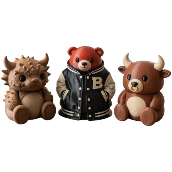 Ensemble de figurines d&rsquo;ourson uniques
