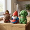 Trio de figurines de gnomes de collection variées