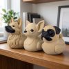 Ensemble de figurines de petits canards chiens