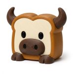 Bull Toast Collectible Figurine - Unique Desk Decor for Adults – 3D Printed in Canada