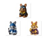 Bunny Variety Collectible Figurine Bundle of 3 - Pilot Bunny, Alaska Alchemist - Charming & Unique Adult Desk Decor - 3D Printed in Canada