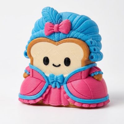 Marie Antoinette Toast Collectible Figurine - Unique Desk Decor for Adults – 3D Printed in Canada