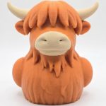 Highland Cow Duck Figurine - Striking 3D Printed Animal Decor for Desk or Shelf Display - Unique Gift Idea - 3D Printed in Canada — 3D Printed Ducks by 3DCentral