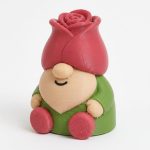 Rose Petal Gnome Collectible Figurine - Detailed Garden Gnome Desk Accent for Home or Office Decor - Unique Gift for Nature Lovers - 3D Printed in Canada