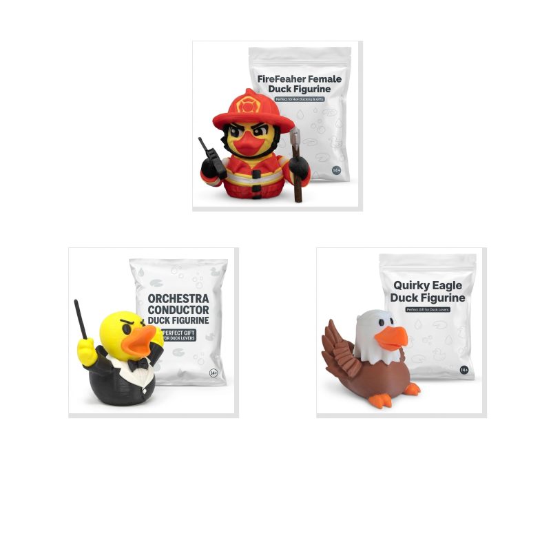 Lot de figurines de canards musiciens