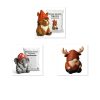 Ensemble de 3 figurines de lutins animaux à collectionner