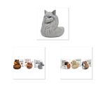 Duck Variety Collectible Figurine Bundle of 3 - Maine Coon Cat Duck, Horse Boxer - Quirky & Unique Adult Desk Decor - 3D Printed in Canada