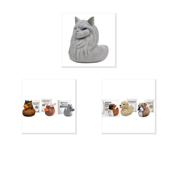 Cat Duck Collectible Figurine Set
