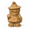 Figurine citrouille Jack-o'-lantern sculptée bois