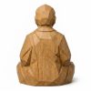 Figurine Personnage en méditation sculpté sur bois