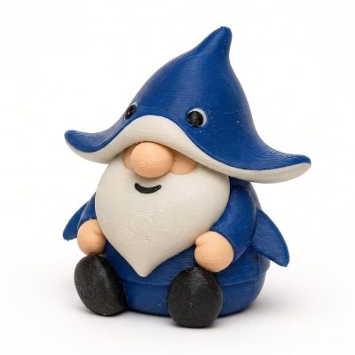Manta Ray Gnome Buddy Collectible Figurine - Unique Desk Decor for Adults – 3D Printed in Canada