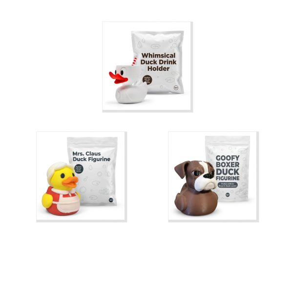 Cuphead Mrs Claus Boxer Duck Figurine Bundle