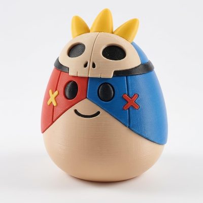 Voodoo Mask Eggling Collectible Figurine - Unique Desk Decor for Adults – 3D Printed in Canada