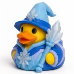 Frost Wizard Duck Collectible Figurine - Unique Desk Decor for Adults – 3D Printed in Canada