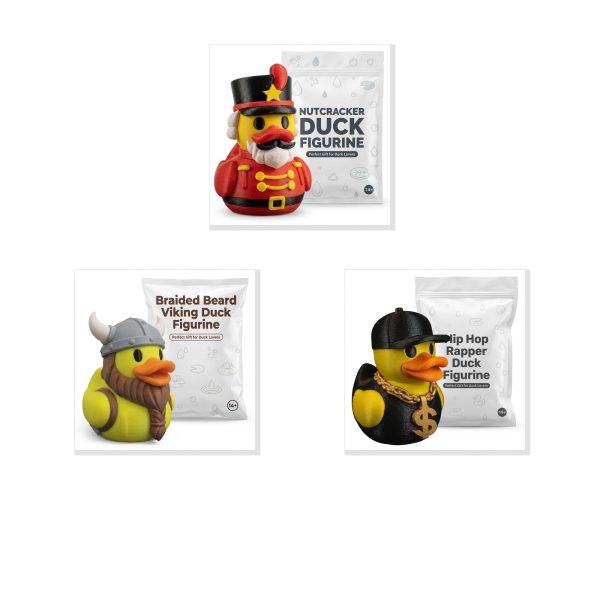 Lot de figurines de canards festifs