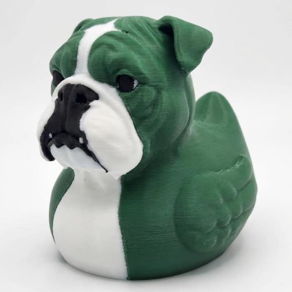 Figurine canard bouledogue