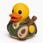 Bard Duck Collectible Figurine - Fantasy Musician Desk Decor for Adults – 3D Printed in Canada