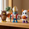 Lot de figurines hibou robot