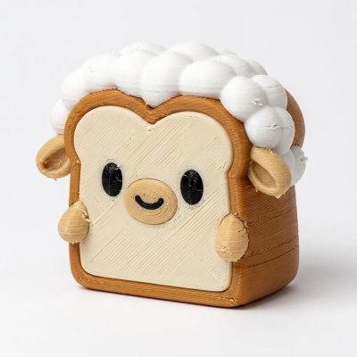 Sheep Toast Collectible Figurine - Unique Desk Decor for Adults – 3D Printed in Canada