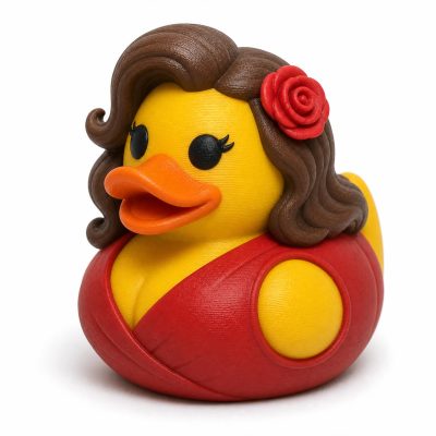 Charming Confident Duck Collectible Figurine - Stylish Desk Decor for Adults – 3D Printed in Canada