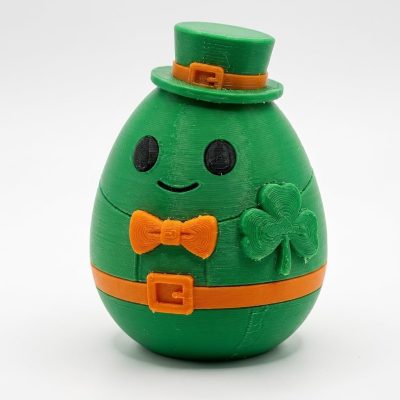 St. Patrick’s Day Eggling Collectible Figurine - Unique Desk Decor for Adults – 3D Printed in Canada