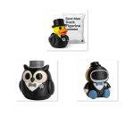 Best Man Collectible Figurine Bundle of 3 - Duck, Owl, Robot - Whimsical Wedding Decor for Adults - 3D Printed in Canada