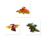 Dragon Variety Collectible Figurine Bundle of 3 - Aquatic Dragon, Scorchwing Tyrant, Gaiarex - Fantasy & Mythical Adult Desk Decor - 3D Printed in Canada