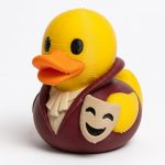 Theater Actor Duck Collectible Figurine - Unique Desk Decor for Adults – 3D Printed in Canada