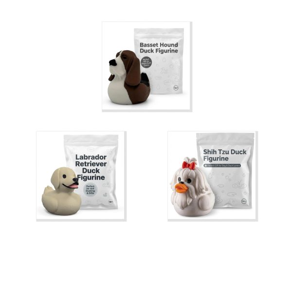 Dog Breed Duck Figurine Bundle