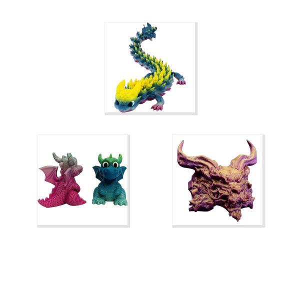 Artful Dragon Figurine Set