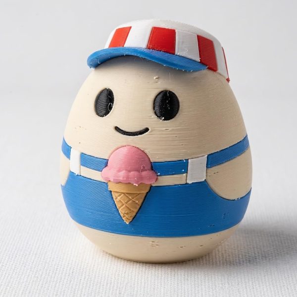 Figurine œufling marchand de crème glacée